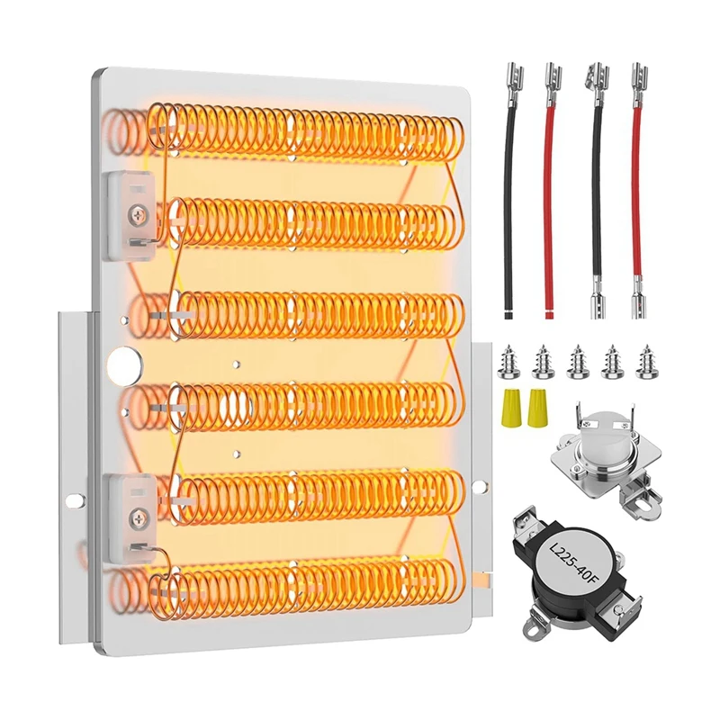 

Dryer Heating Element Kit for Dryer Parts Replaces 503978 964p3 510329 61928 Heating Element-A69M