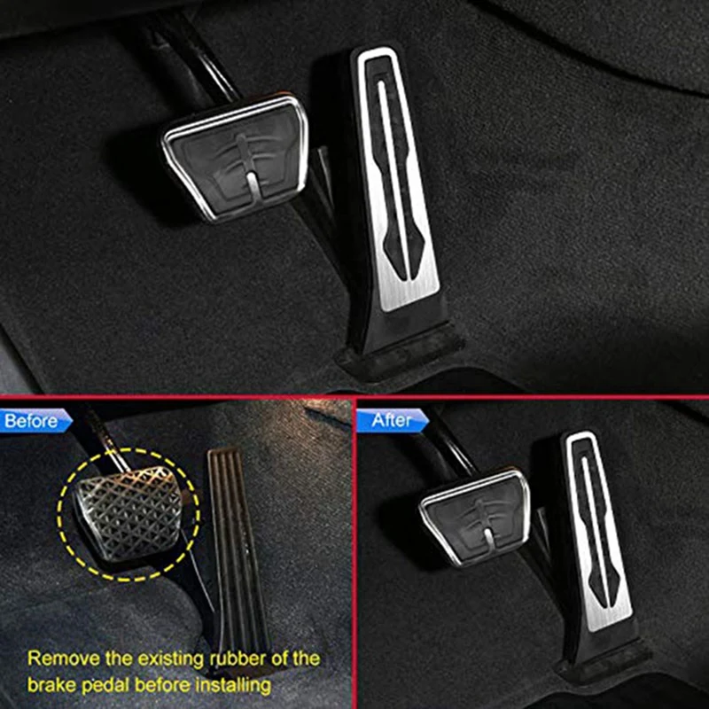 Fuel Brake Pedal Foot Rest Pedals Plate Cover RHD For BMW 1 2 3 4 5 7 Series X3 X4 X5 X6 F30 F10 E39 E90 E60 Replacement