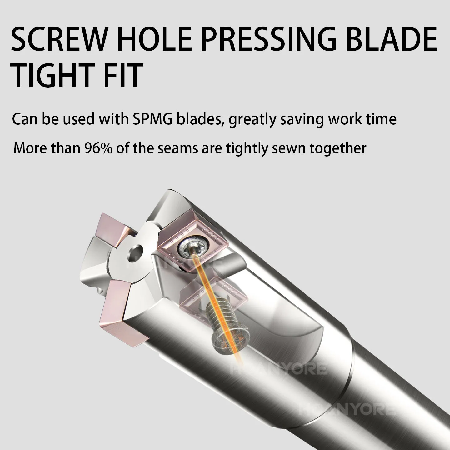 HMEF countersunk milling cutter with flat countersunk hole and flat bottom shank, CNC reaming cutter with milling cutter shank
