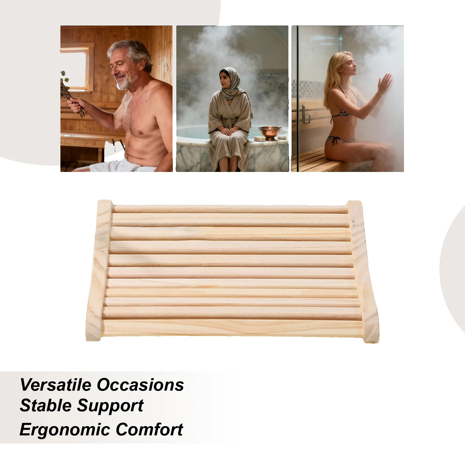 

Wooden Neck Pillow Hollow Relaxing Cushion Head Support For Spa Gym Hotel Room Personal Relaxation Post-Workout Recovery