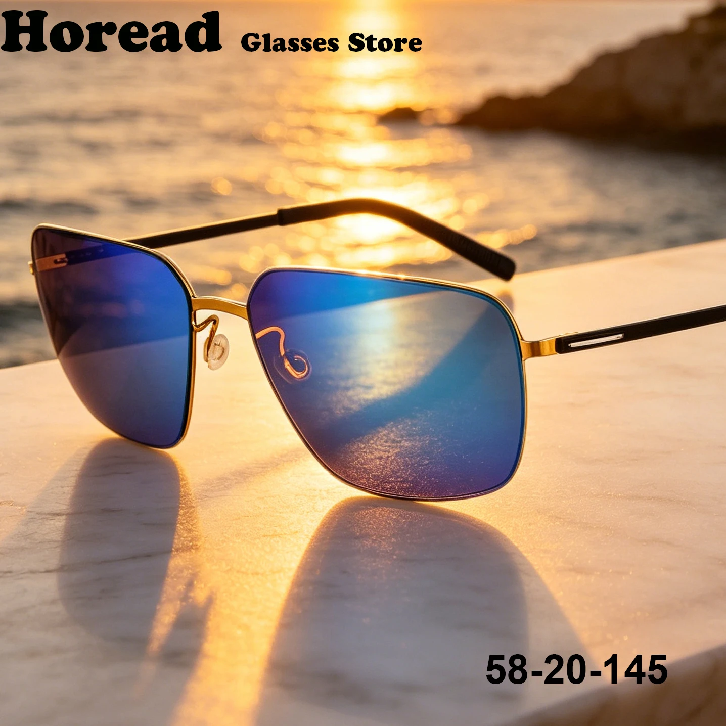 

Fashion Men Polarized Sunglasses Square Screwless Ultralight Sun Eyeglasses Anti-Glare Clear Vision Driving Spectacles Designer