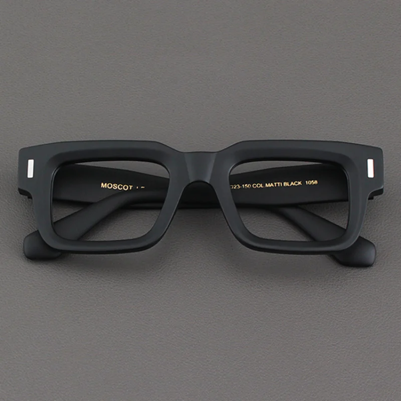 Men High-quality Optical Glasses Frame Square Acetate Retro Thick Edged Matte Black Fashion Women Myopia Prescription Eyeglasses