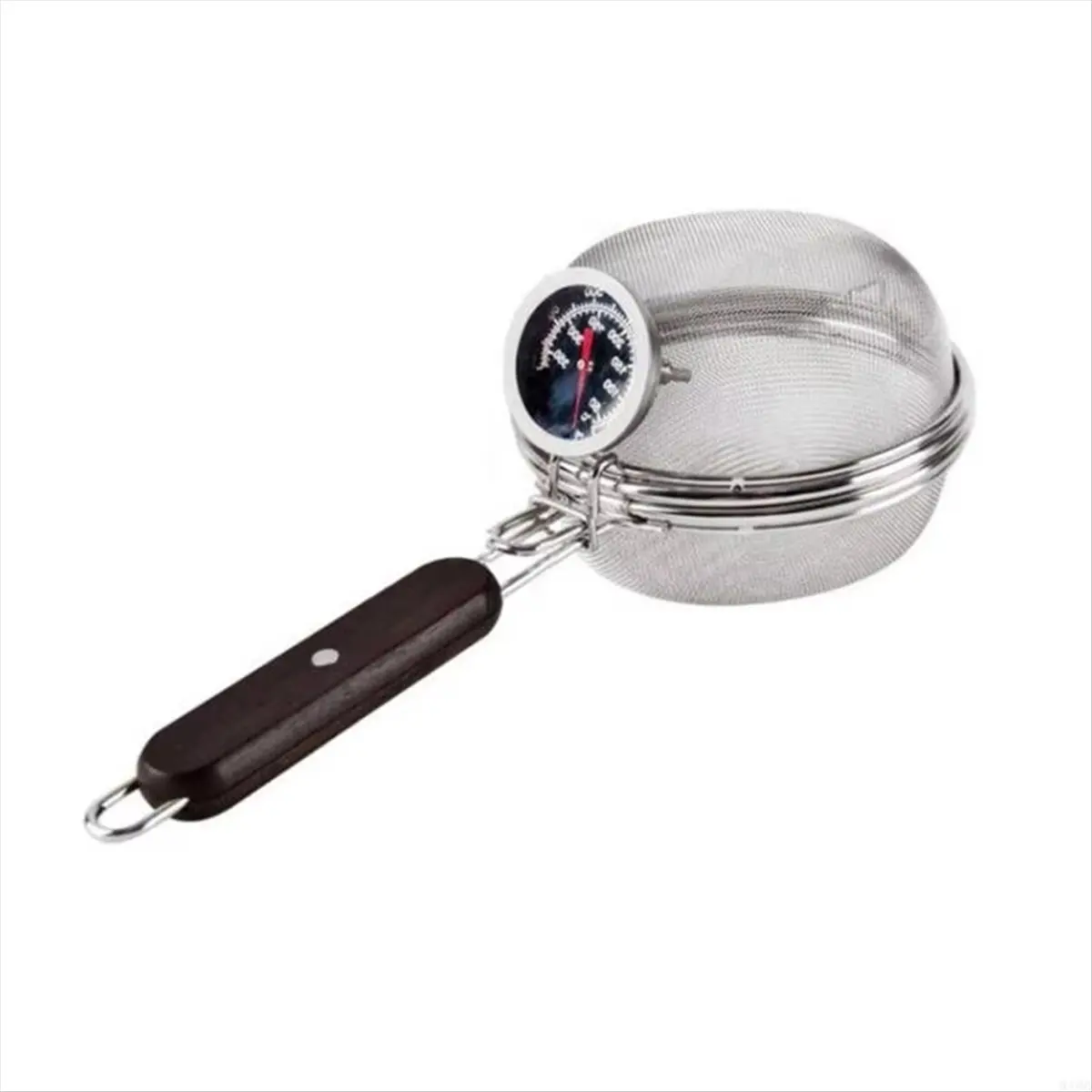 ABJS Stainless Steel Coffee Roaster with Thermometer, Home Use, Open Fire Compatible, Wire Mesh Coffee Bean Roasting Net