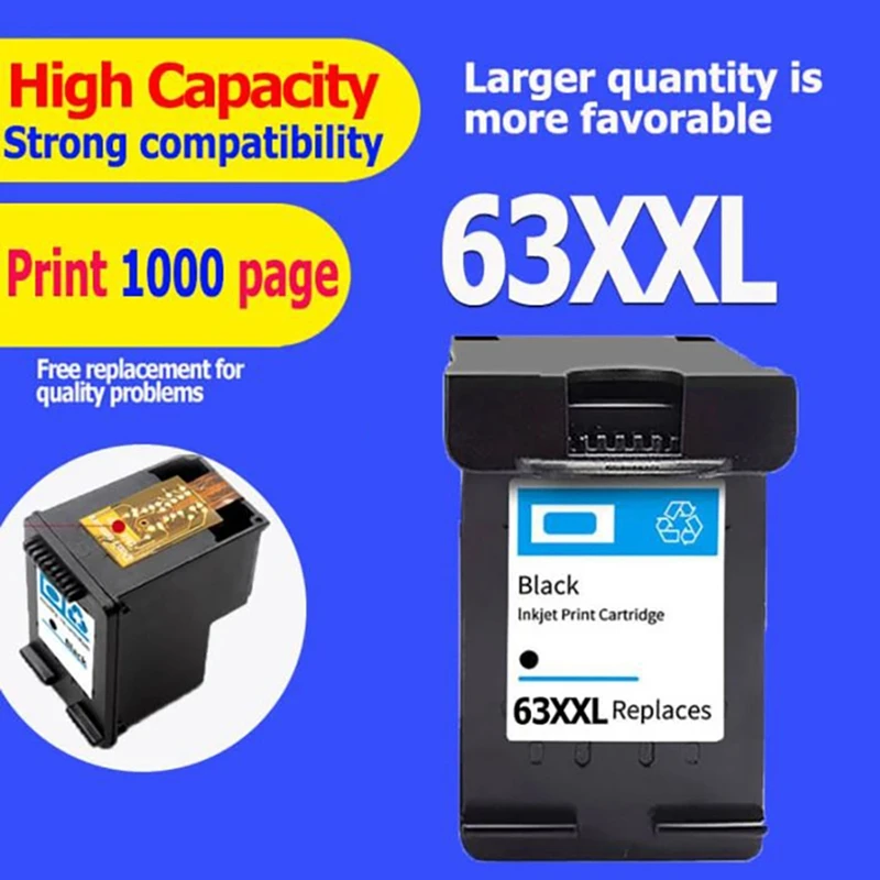 63XXL Cartridges Compatible Black For HP Printer 2130 3630 3830 4520 4650 3632