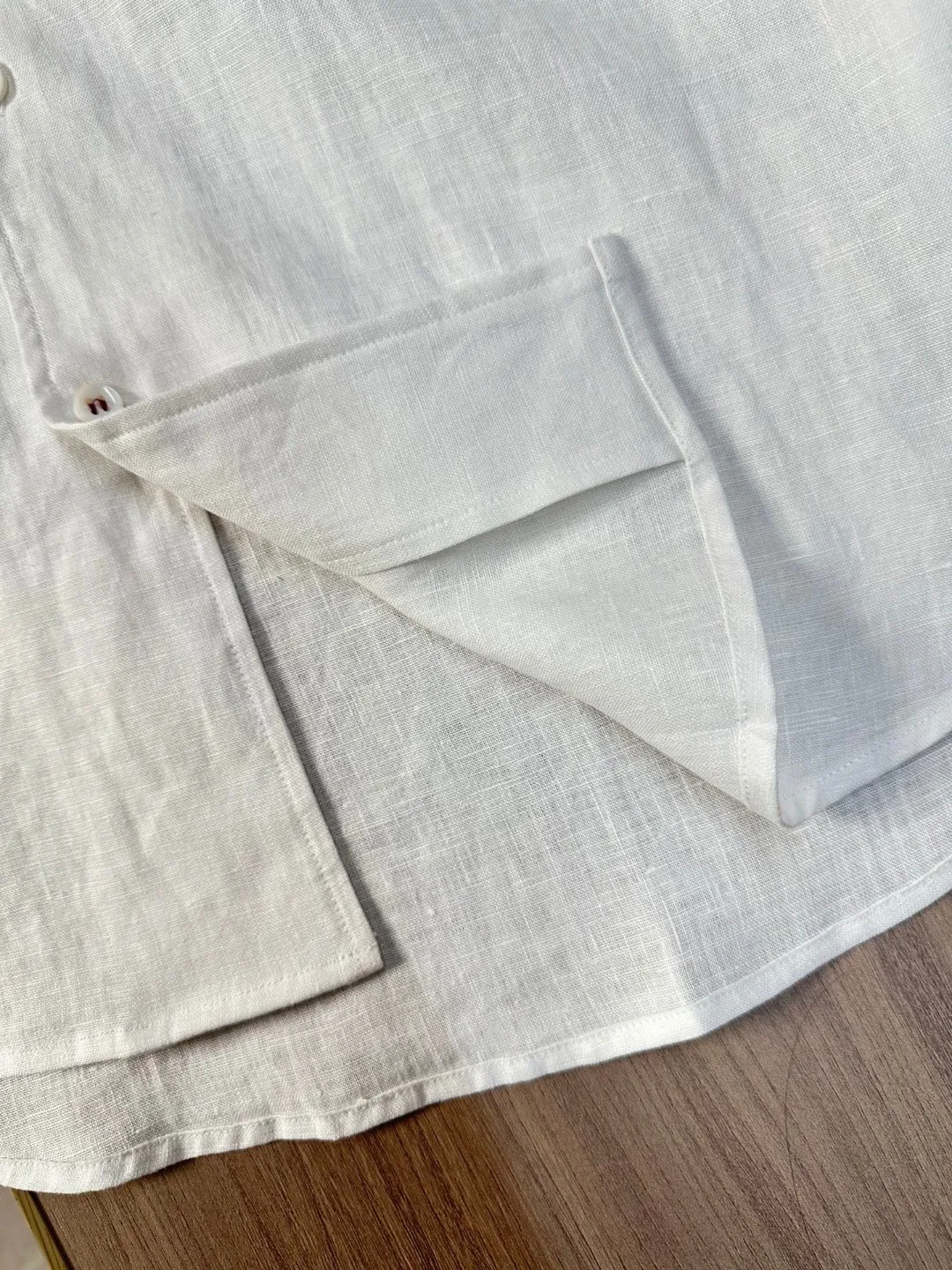 

LP Italian Old Money Style Cuban Collar Elegant Linen Long Sleeve Shirt