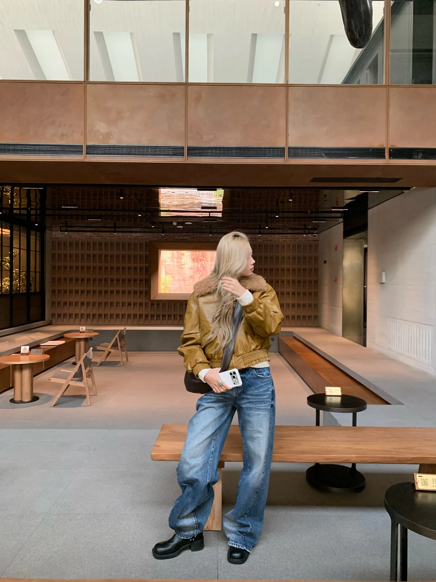 ort Cappotto da motociclista in pelle trapuntata Jaet da donna con colletto ribaltabile Casual Sle Winter New Faion Capispalla da donna traspirante