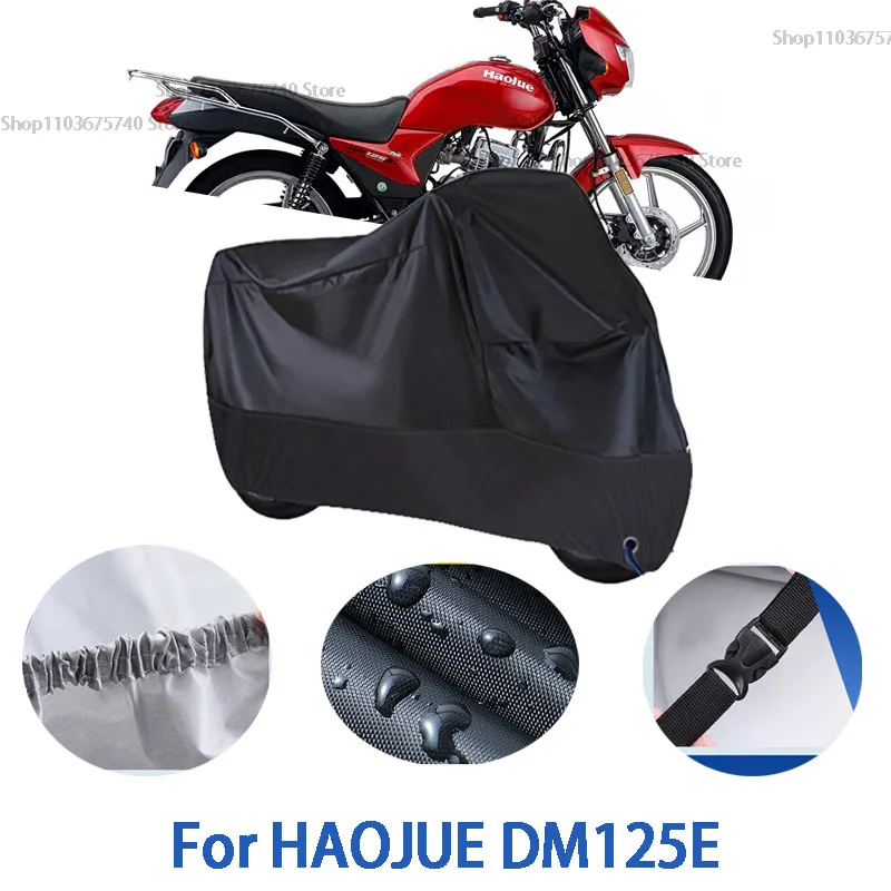 

Полные чехлы для мотоцикла HAOJUE DM125E, автомобильные чехлы на открытом воздухе, защита от солнца, пыли, без ушей, утолщенные оксфордские чехлы, аксессуары