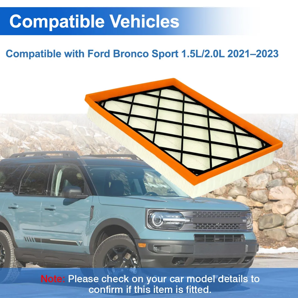 

For Ford Bronco Sport 1.5L/2.0L 2021 2022 2023 Car Engine Air Filter Cleaner Replacement accessories JX6Z9601A CA12778