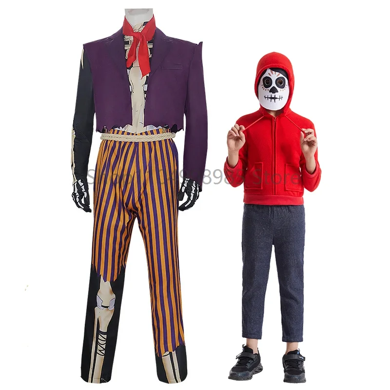 

Children Boy Costume Day Of Dead Halloween Outfit Skeleton Cosplay Clothing Outfits Man Cos suit economic