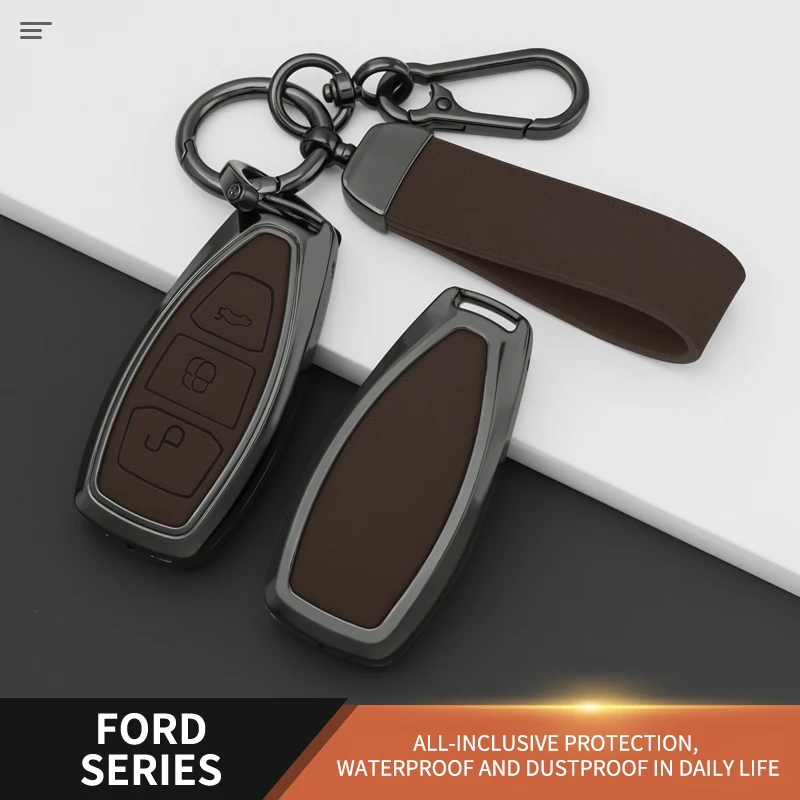 Metal Car Key Protective Case,For Ford ST Line Fiesta Focus Mondeo Ecosport Kuga Puma Edge - Car Gadgets Key Cover funda llave