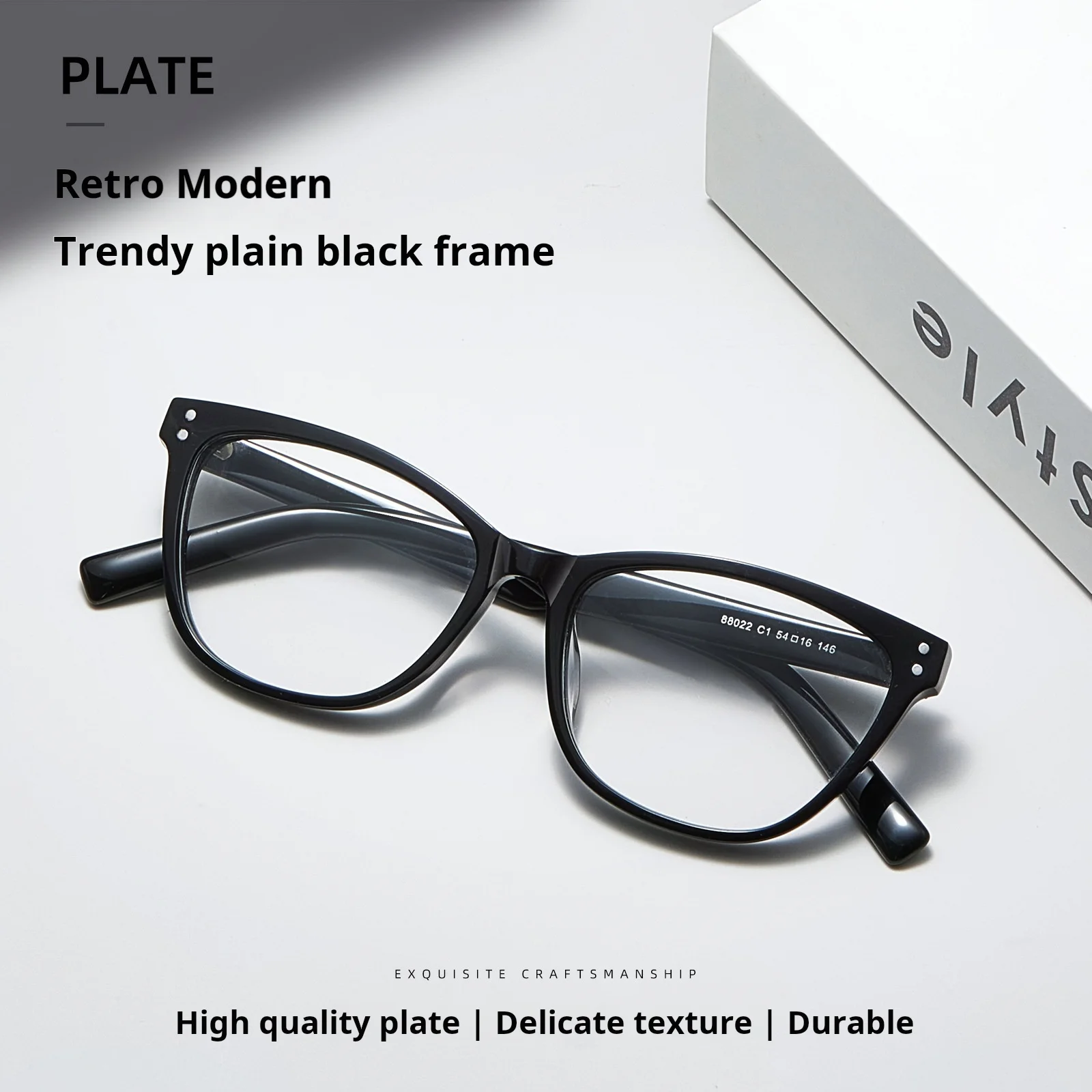 YIMARUILI Fashion Trend Women's Cat Eye Glasses Ultra-light Retro Acetate Retouch Face Optical Prescription Eyeglasses Frame 880 view 3