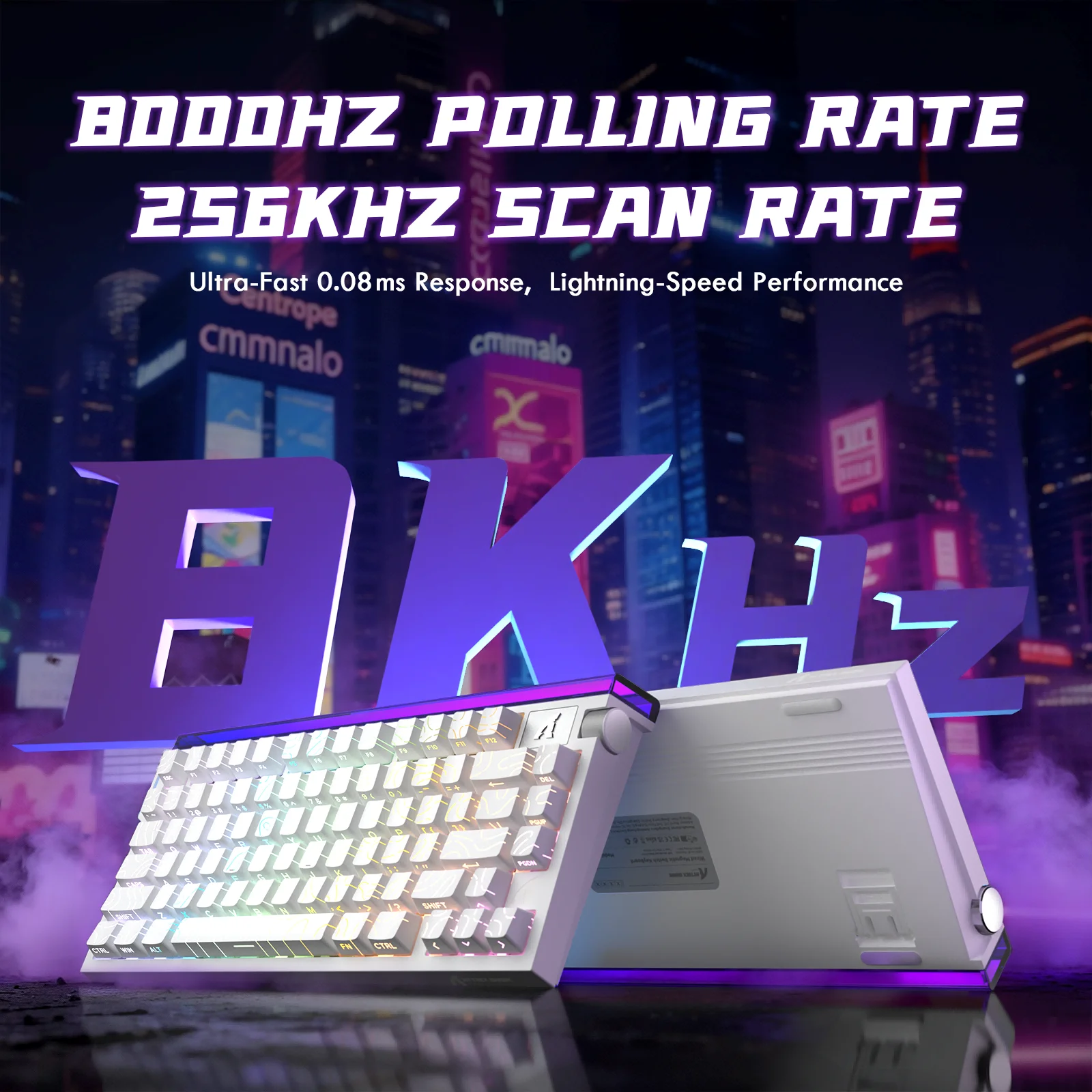 

ATTACK SHARK R85HE Magnetic Axis Gaming Wire Keyboard 8KHz Rate 0.005mm RT Precision Adjustable 5 Layer Soundproof Filling RGB