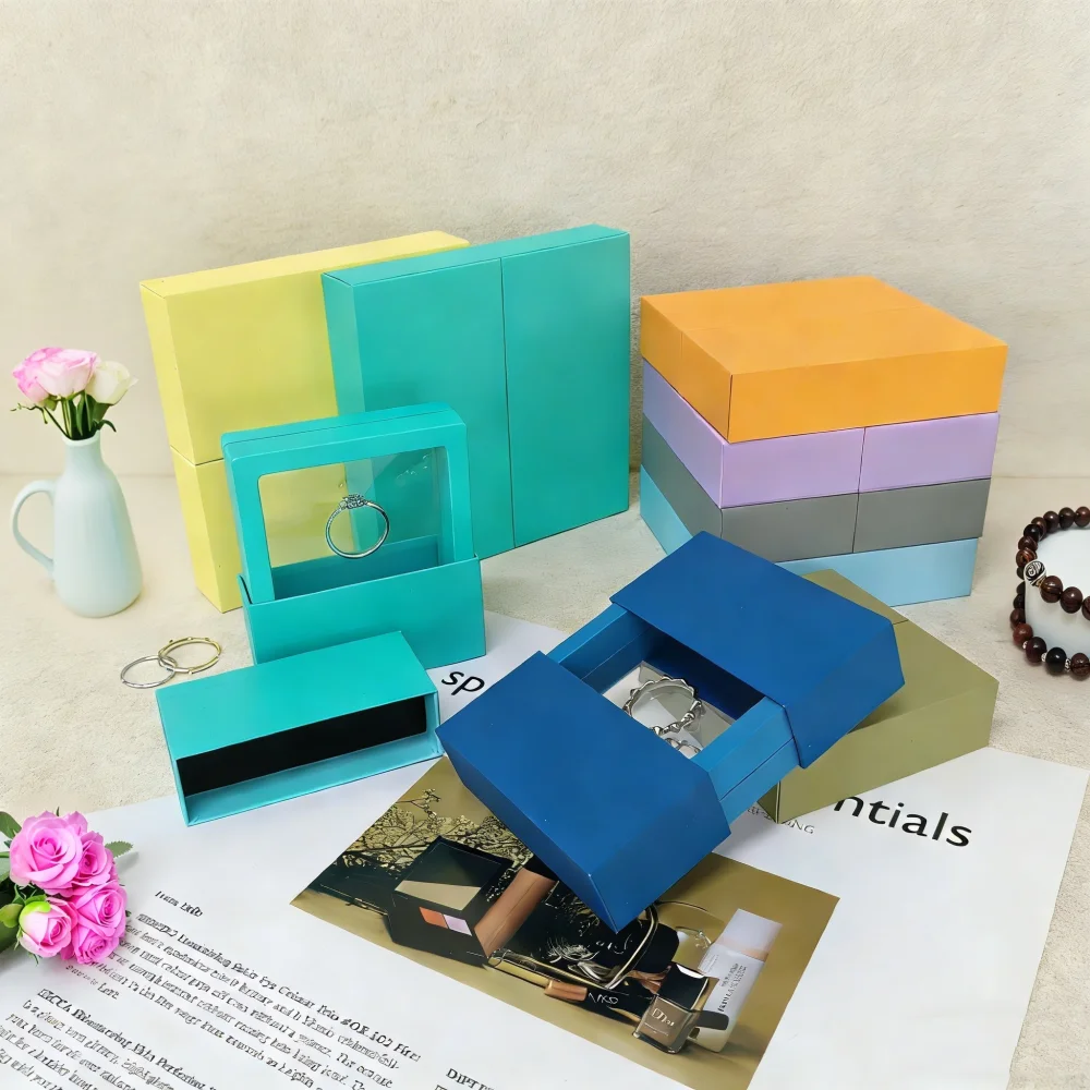 Transparent Floating Box Anti-Oxidation DrawerType Gift Packaging Box Earring Necklace Ring Bracelet Jewelry Display/Storage Box