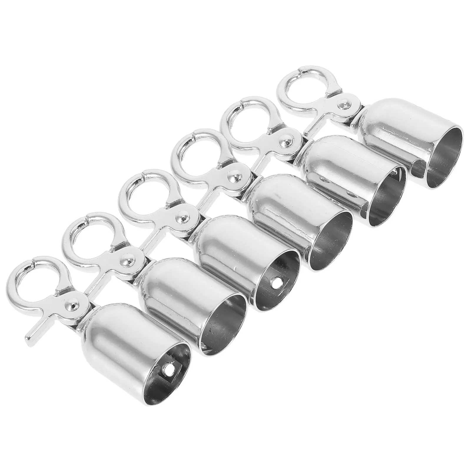 6Pcs Metallic Finish Stanchion Rope End Hooks Zinc Alloy Secure Rope Connector Snap Hook for Event Venues Hotels Theaters Crowd
