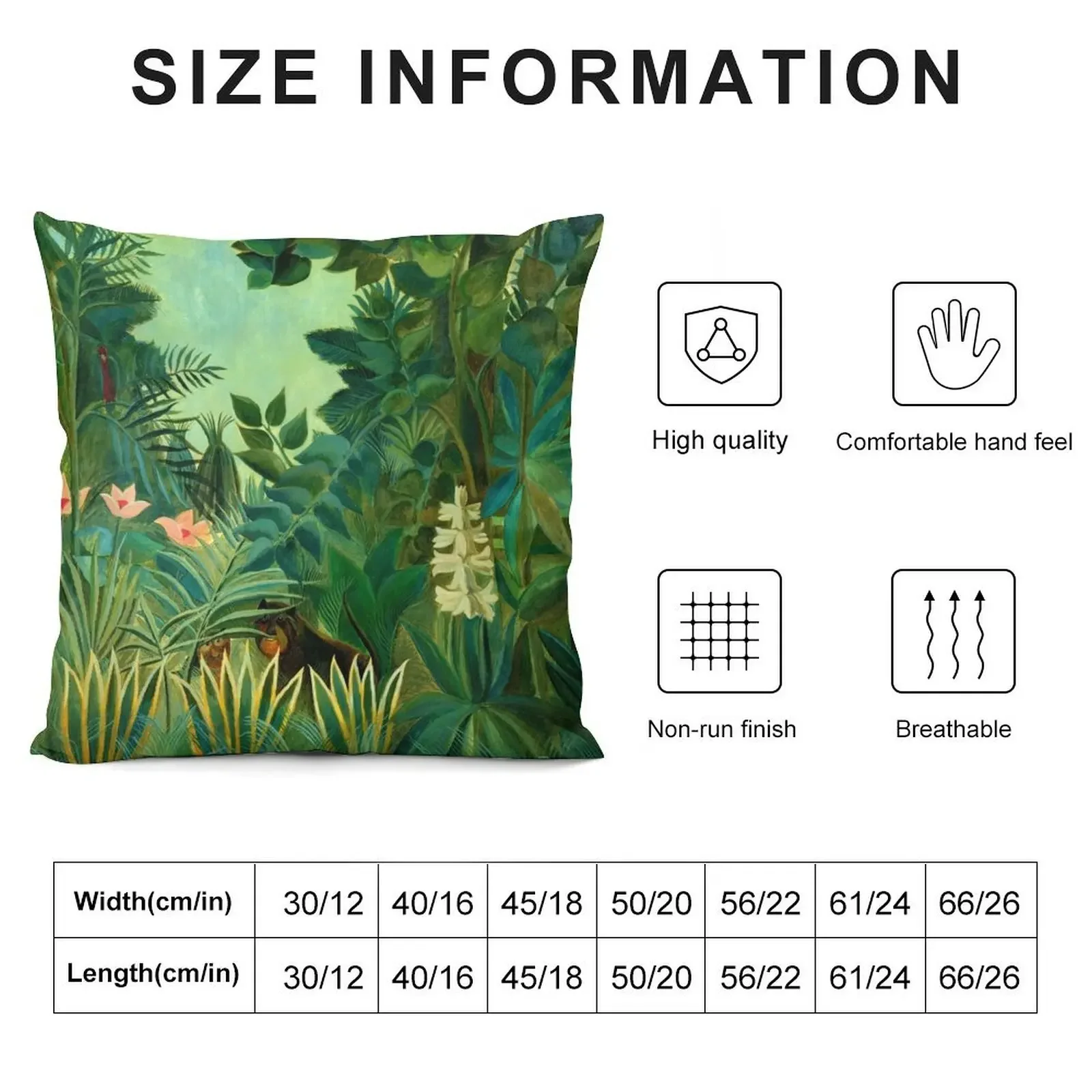 Henri Rousseau The Equatorial Jungle, 1909 Throw Pillow Couch Pillows pillow cover christmas pillow