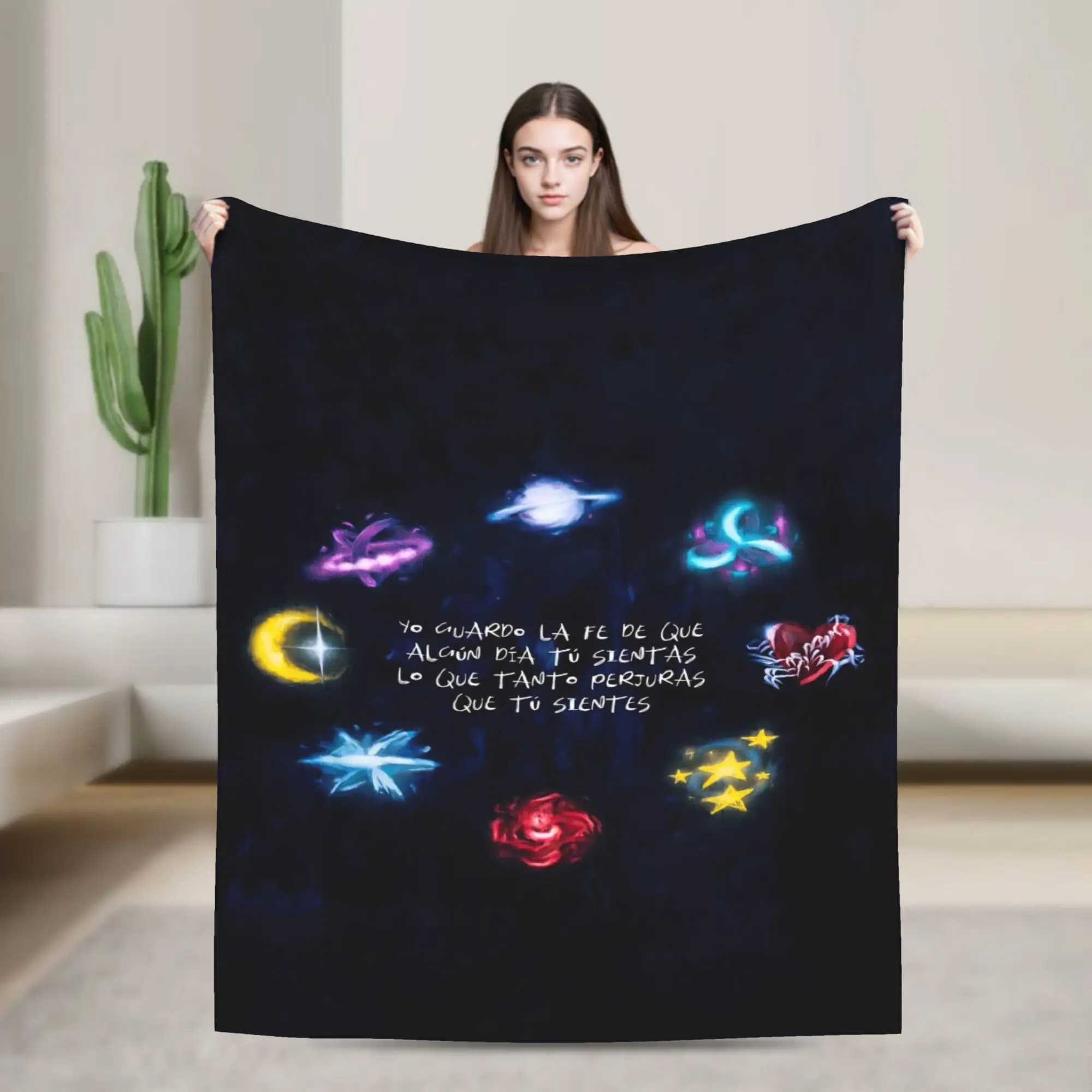 S-Saiko SAKURA Singer Flannel Blanket Winter  Soft Bedding Throws for Girls Boys Home Decor Print Bedspread Sofa Bed Cover