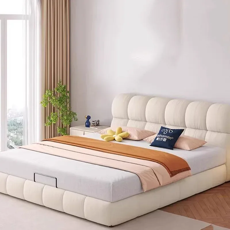 

Modern Queen Kids Double Bed Royal Nordic Hairdressing Wood King Size Twin Double Luxury Camas Matrimonial Furniture for Bedroom