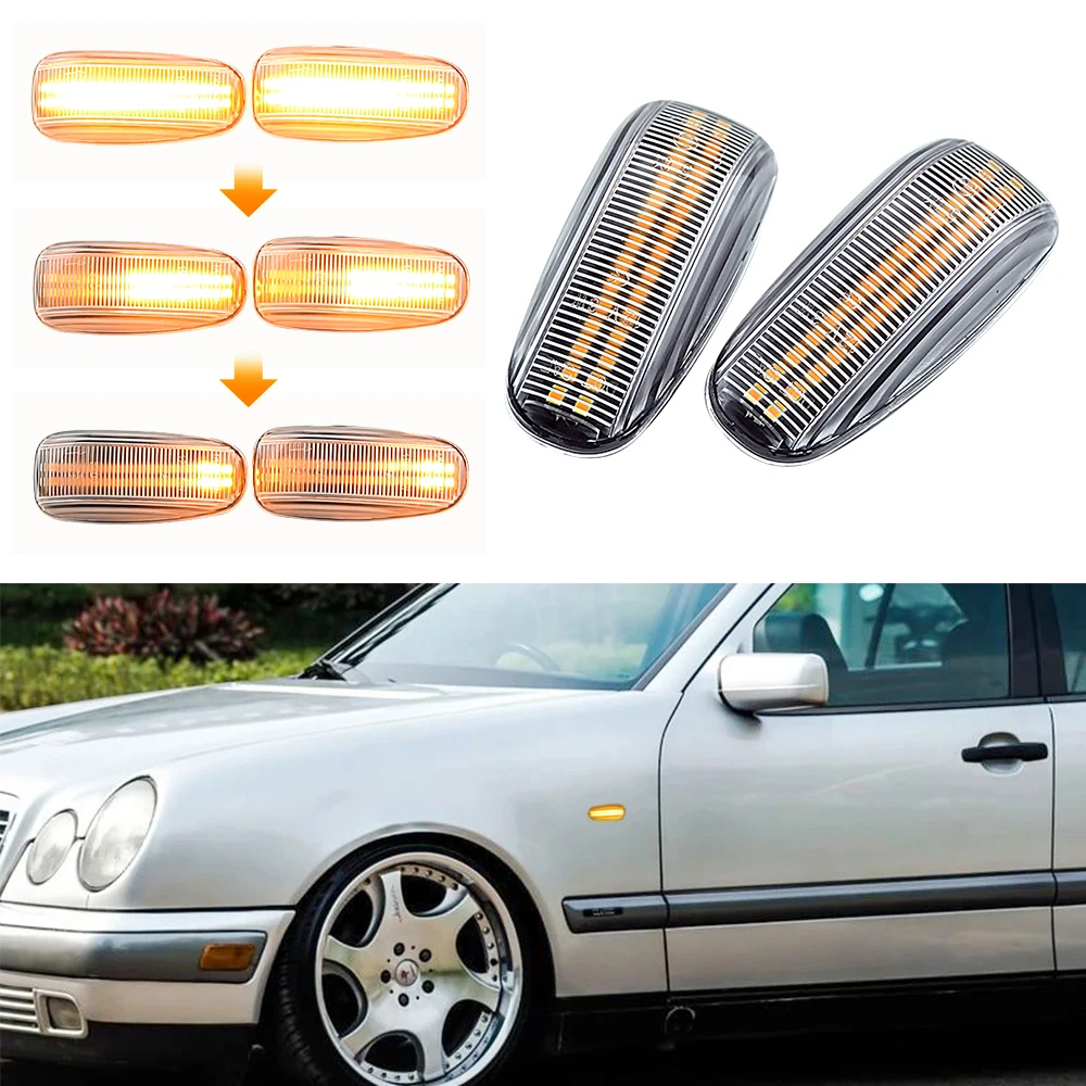 For Dodge Sprinter 2003-2006 VW LT 1996-2006 Led Dynamic Side Marker Turn Signal Light Sequential Blinker Light