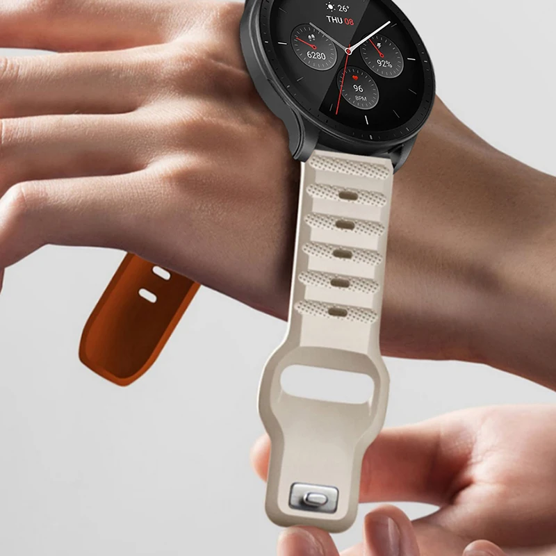 Cinturino per orologio da 20mm 22mm per Samsung Galaxy Watch 3 4 5 6 40mm 44mm cinturino in Silicone per Amazfit Bip GTR 4 Pro 2e Huawei GT 2 3 4