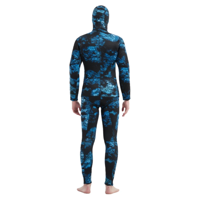 2 Pieces Set Diving Cargo Mens 5MM Wetsuit Camouflage Spear Fishing Warm Camo Surfers With Chloroprene Winter Diver 4 Colors