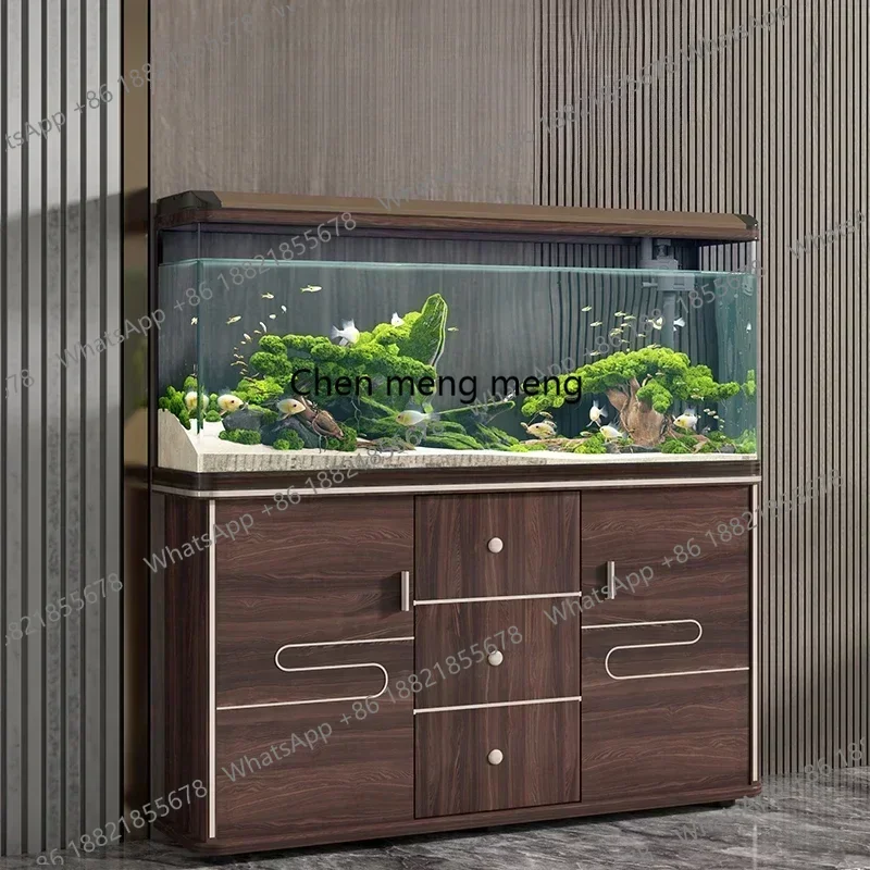 F150 Modern Simple Fish Tanks Aquarium Living Room Ecology Water Cycle Aquatic Pet Supplies Multifunction Pet Products