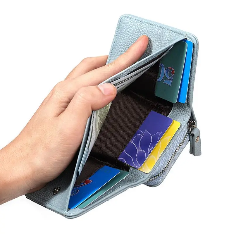 프리렌: 여행의 끝 너머 애니메이션 상품, 고품질 짧은 유니버설 스냅 지갑/카드홀더, 머니 클립, 가죽 지갑