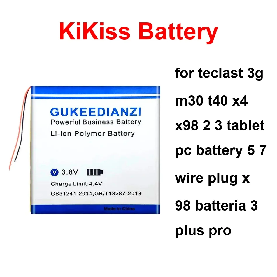 

Аккумулятор 6900-11100 мАч H-28125140P для планшетов Teclast 3G M30 T40 X4 X98 2 3, 5 7, с 3-контактным разъемом, X98 Batteria Plus Pro