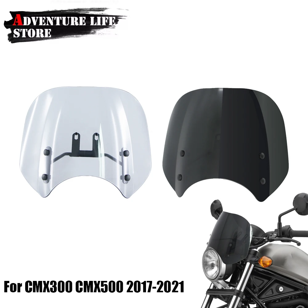 

Motorcycle For CMX300 CMX500 Accessories ABS Plastic Windscreen Windshield Wind Deflector For HONDA Rebel CMX 300 500 2017-2021