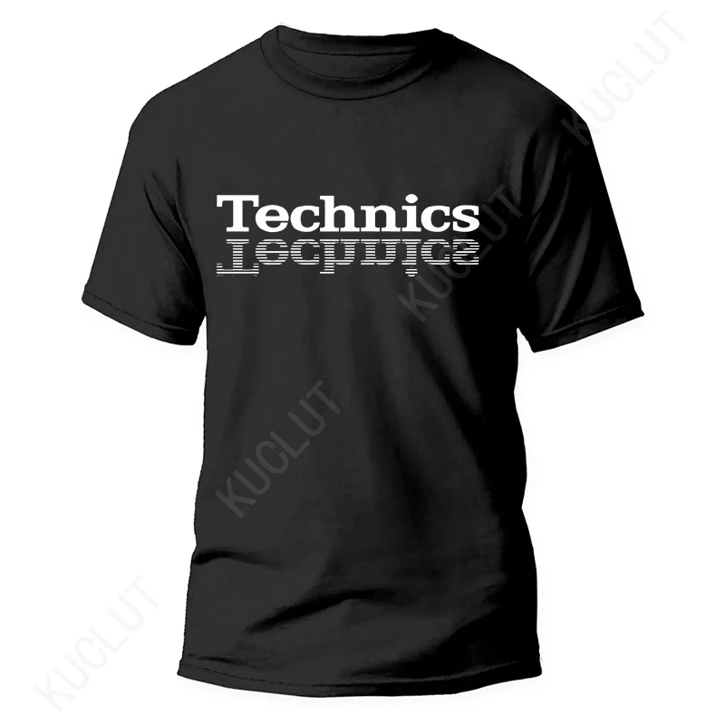 Camiseta S-5XL Technics Dj Turntable Music House Techno Eletrônica Hip Hop Nova Camiseta Quente Moda Casual Street DJ Música
