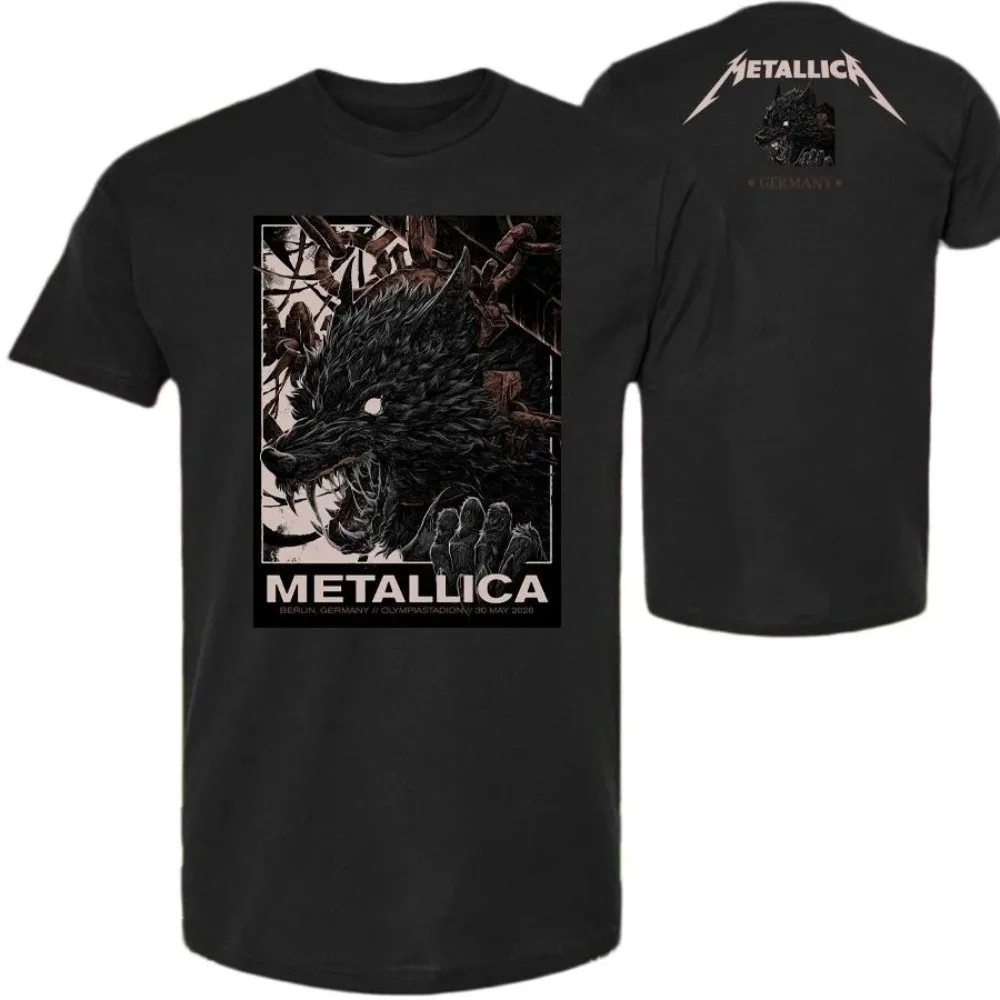 Camiseta Unissex Metallica M72 Berlin Olympiastadion Rock Merch 2026 Nova Camiseta Vintage Y2k para Fãs Streetwear