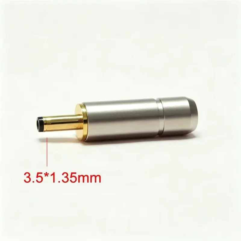 T19C 1Pcs High Quality Copper Plated Gold 4.0X1.7Mm/3.5X1.35Mm DC Power Plug Jack Male Connector For Welding Line A