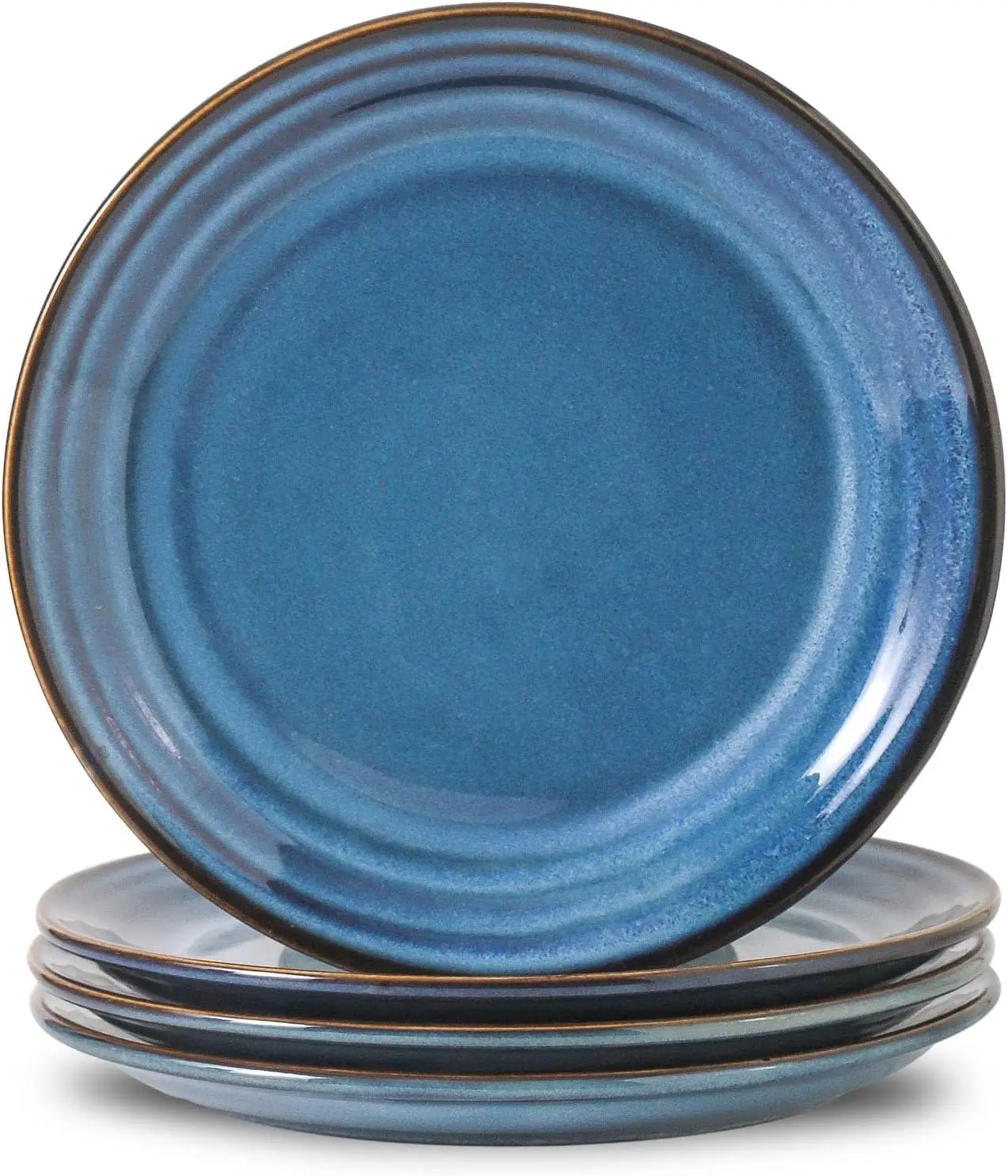 Juego de platos de postre de 4, juego de platos de cena de ensalada de porcelana de 8 pulgadas para cocina, platos planos para servir aperitivos, Pasta, Side Di