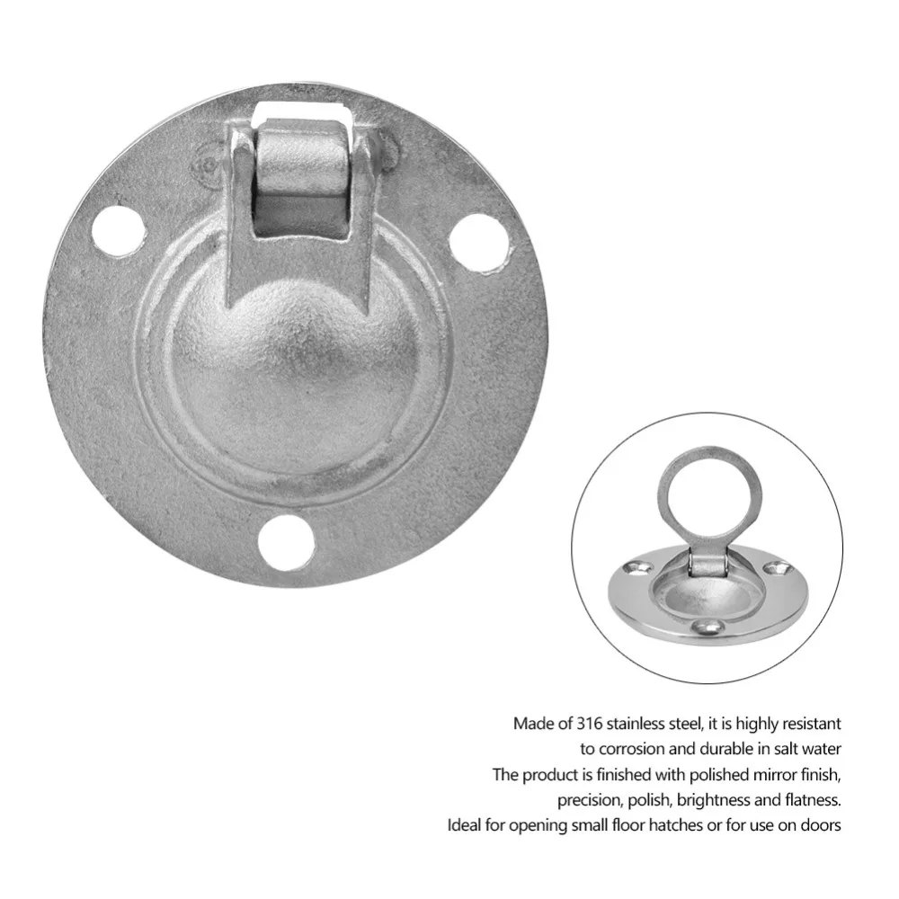 Stainless Steel 316 Boat Door Hatch Handle Round Shaped 50mm/1.93