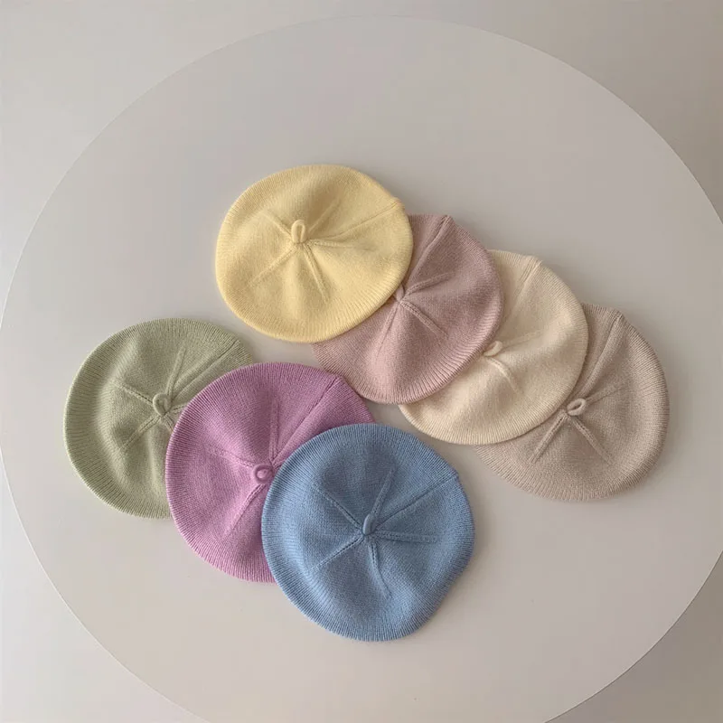 Baby Girls\' Beret Hat, Acessórios de Moda, Toddler Cap, Infantil Stuff, Primavera, Outono, Kids, 1-5Y