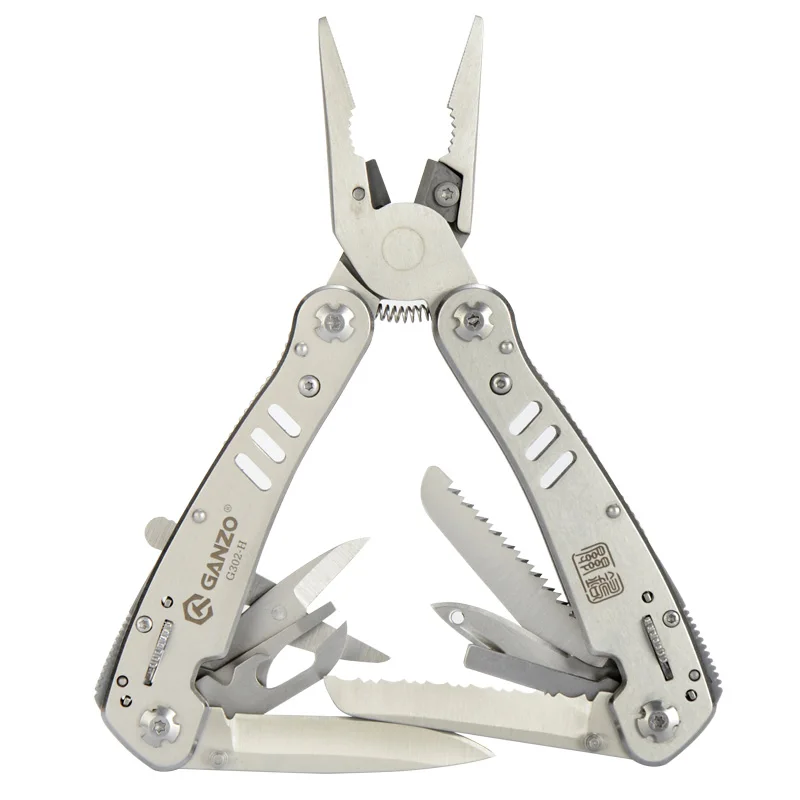 Imagem -03 - Ganzo-multifuncional Camping Outdoor Multitool Alicate Dobrável com Bits Multi Knife Ferramentas Edc Ferramentas de Bolso Portáteis G302h