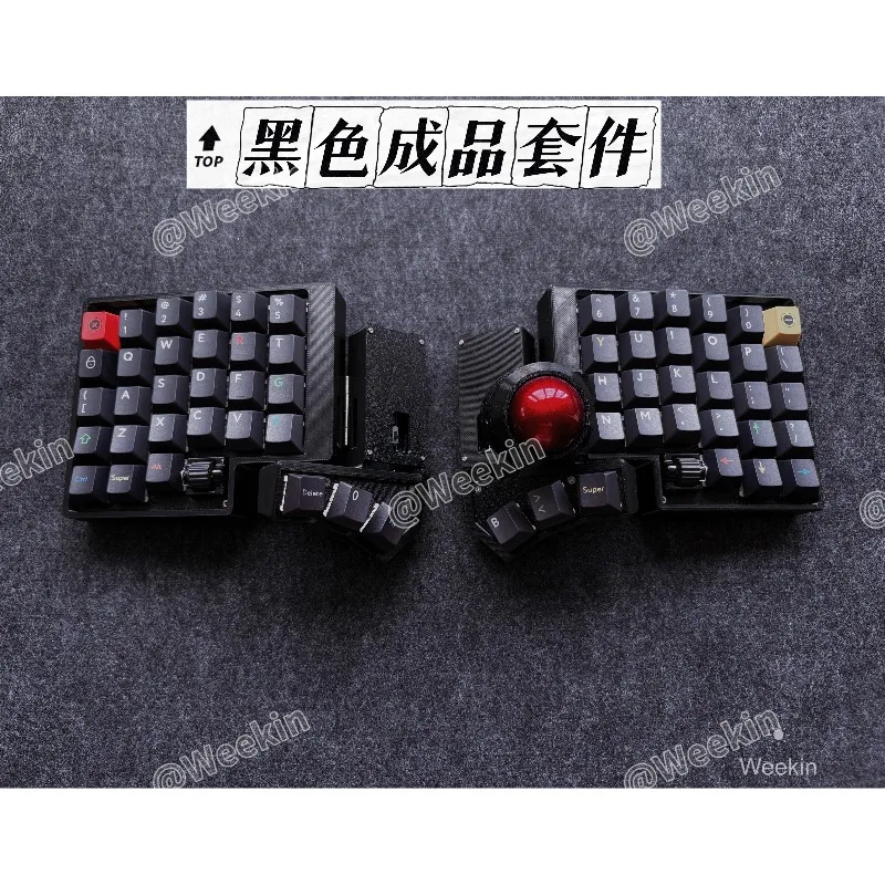 CCK-BALL Split Trackball Teclado Sem Fio Dual-mode Hot Swap Split Keyboard Kit ZMK Gaming Acessórios de escritório com roda de rolagem