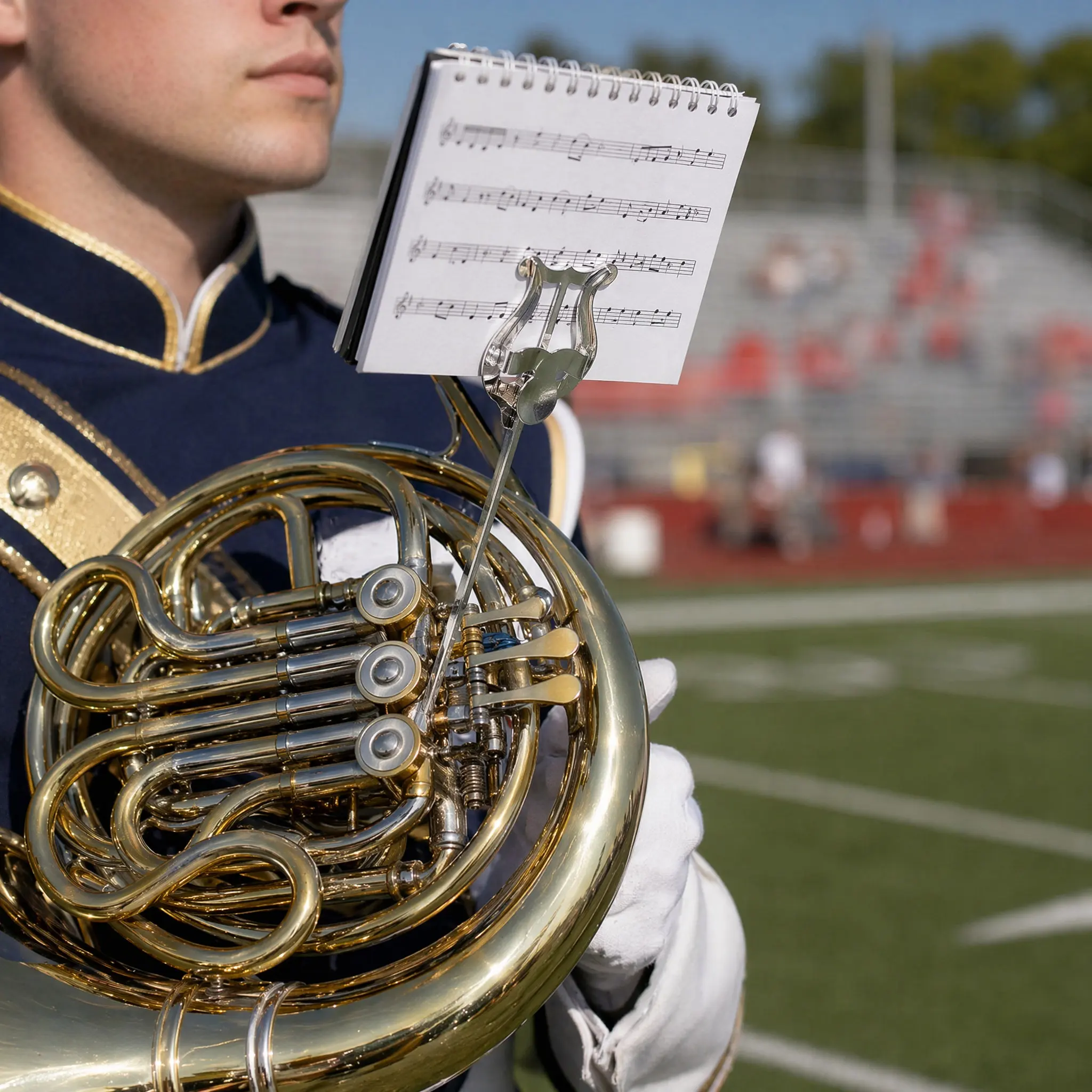 French Horn Music Score Clip Wear Resistant Metal Portable Sheet Music Holder Clamp Instrument Accessory Musical Instrument Part