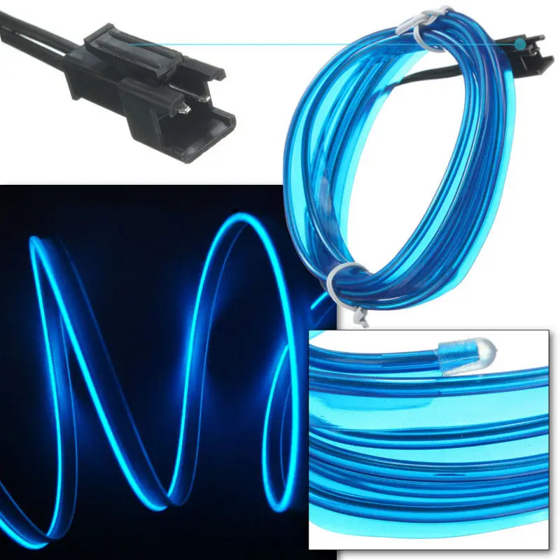 Car Interior LED Lights With Flexible Neon Lights With/No USB Cigarette drive 1/2/3/4/5M Hot Style Ambient Led Lamps LED cool