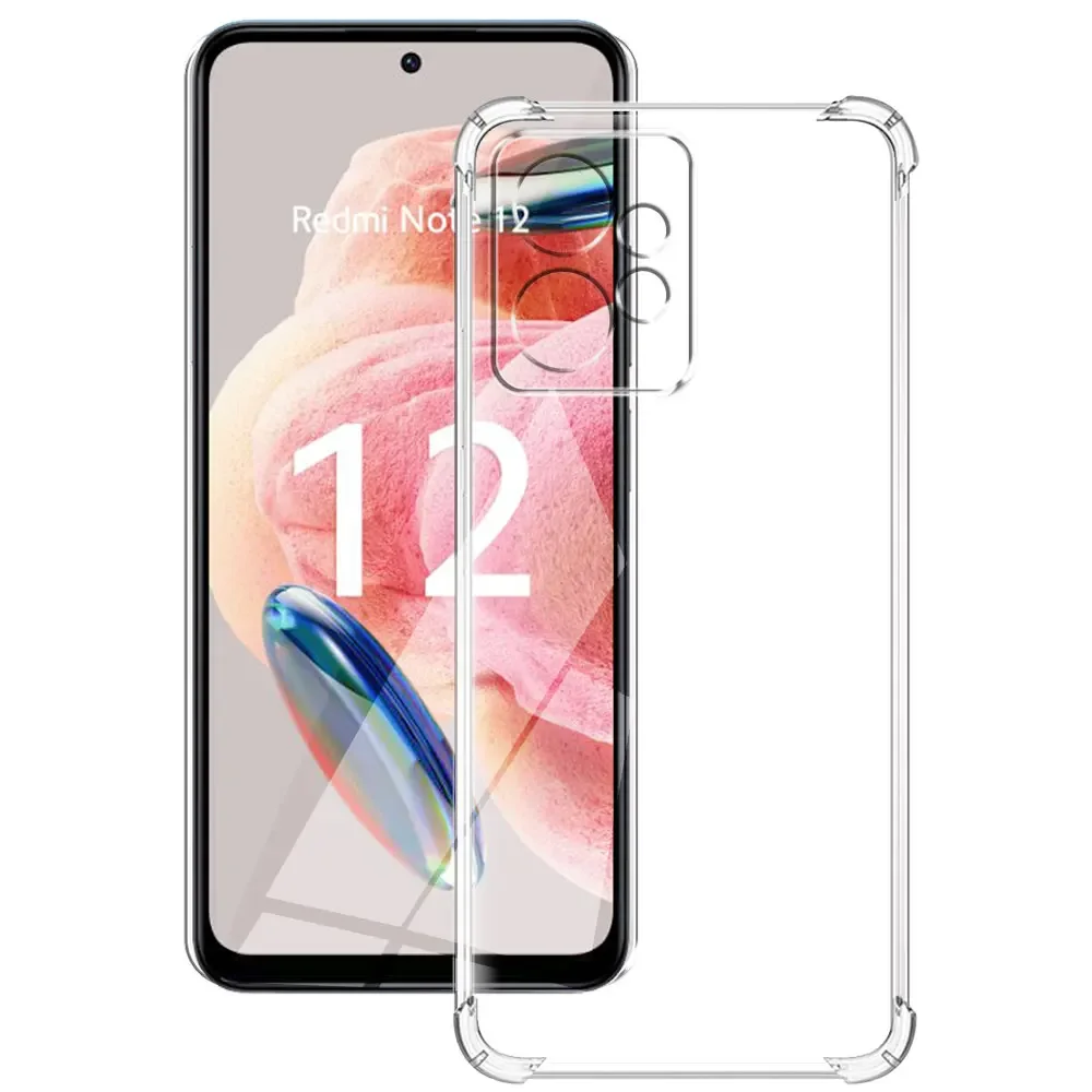 For Redmi Note 12 4G 5G Case Silicone Soft Shockproof Cover For Redmi Note 12 5G Clear Phone Case Note 12 Pro Plus Funda Coque