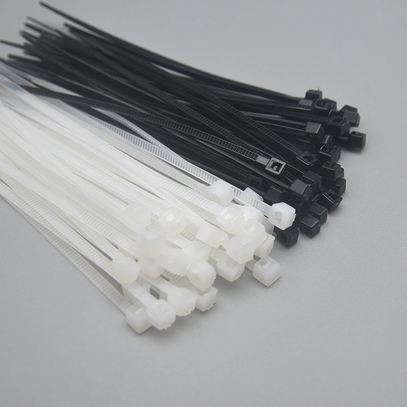 Self-locking plastic nylon tie 100 PCS black 5X300cable tie fastening ring3X200 cable tie zip wraps strap nylon cable tie set