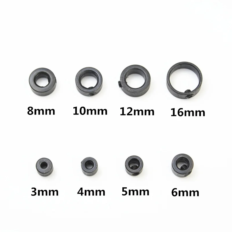 8pcs 3-16mm Woodworking Locator Bit Depth Stop Collars Ring Positioner Wood Drill steel bearing balls screw gun