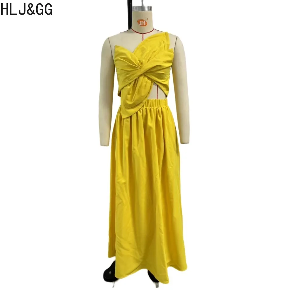 HLJ & GG-Vestidos ahuecados de pétalos de lazo Sexy para mujer, ropa de oficina sin mangas, Espalda descubierta, cintura elástica, bolsillo, elegante