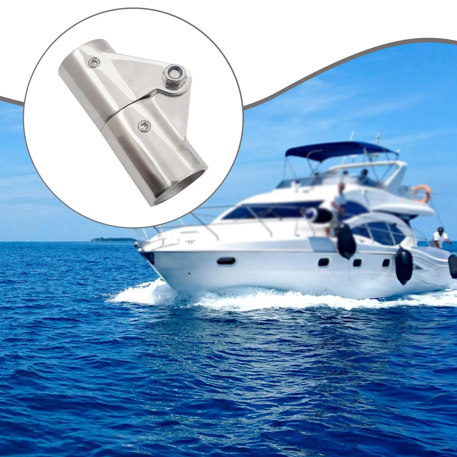Marine Tube Connector Stainless Steel Rail Fittings Boat Hardware Accessory for Yacht Equipment