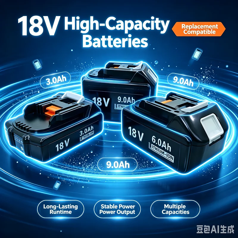Verbesserter 9000mAh BL1860 Ersatzakku 18V Lithium-Ionen-Akku Kompatibel mit Makita 18V LXT Werkzeugen BL1860B BL1850 BL1840 BL1830