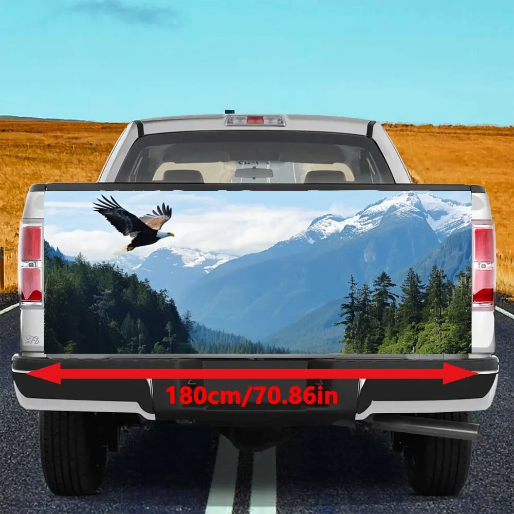 Soaring Eagles Landscape Car Tail Trunk Protect Vinly Decal Auto Accessories DIY Hood Decoration Sticker for Off-road Pickup