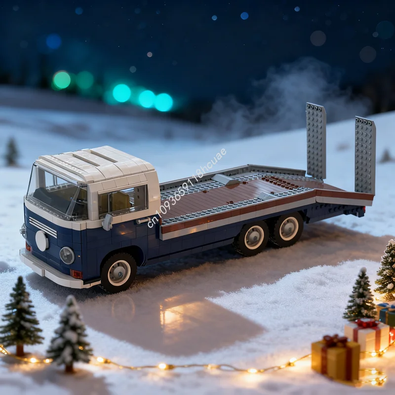 

1442 шт. MOC Volkswagen Car Hauler Iconsed Модель Строительные блоки Архитектура Рождественский подарок Креативная игрушка Кирпич Дети День рождения