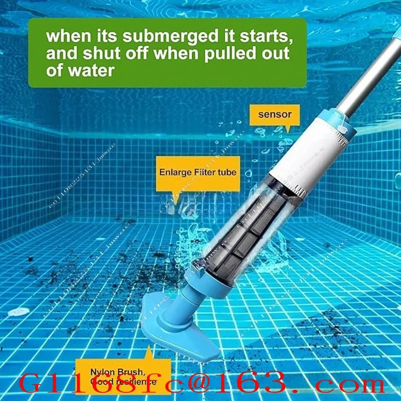 3 in 1 Swimming Pool Suction Device, Cleaning Swimming Pool Hand-held Vacuum Cleaner Cordless Vacuum Suction Device