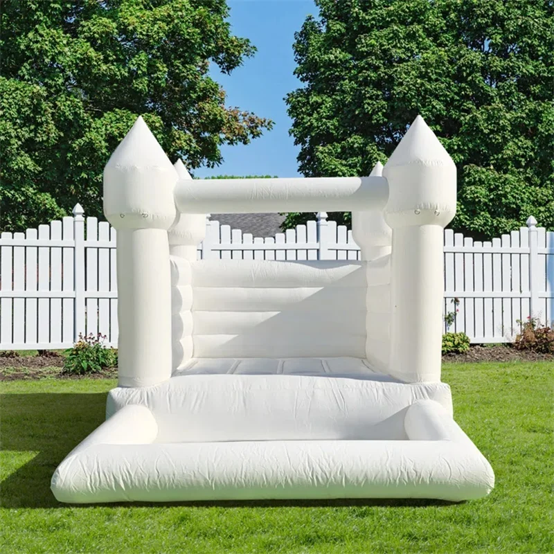 

White Bounce House with Ball Pit and Air Blower, 8x10x8 ft