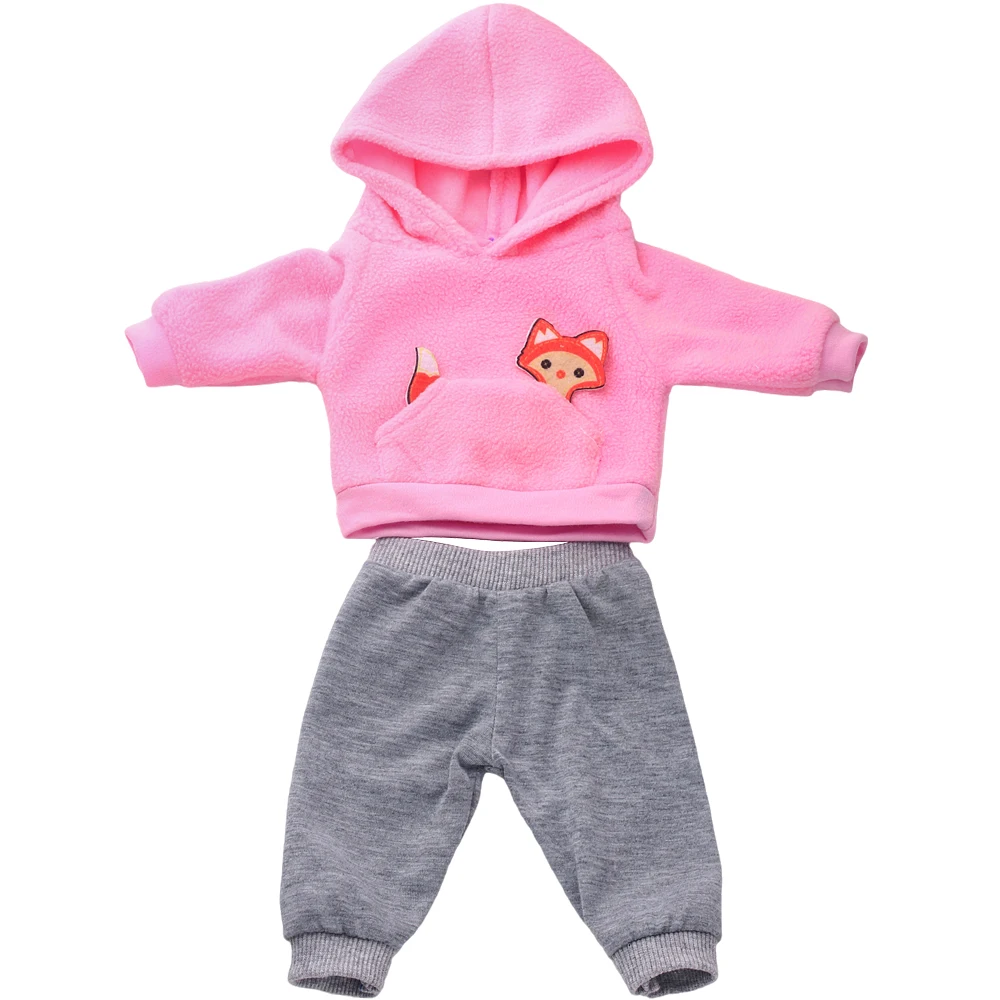 Roupas de bonecas reborn, 43 cm, terno casual, boneca americana, 18 espaços, meninas, ursos e geração, bonecas, jumpers, macacão, roupas, calças