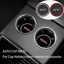 2PCS for Peugeot GTI 206 307 308 3008 207 208 107 Car Non-slip Water Holder Mat Auto Interior Anti-skid Cup Holders Accessories